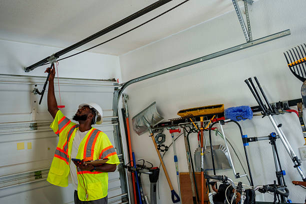 Professional Garage Door Panel Replacement technician working in Broadmoor, CA